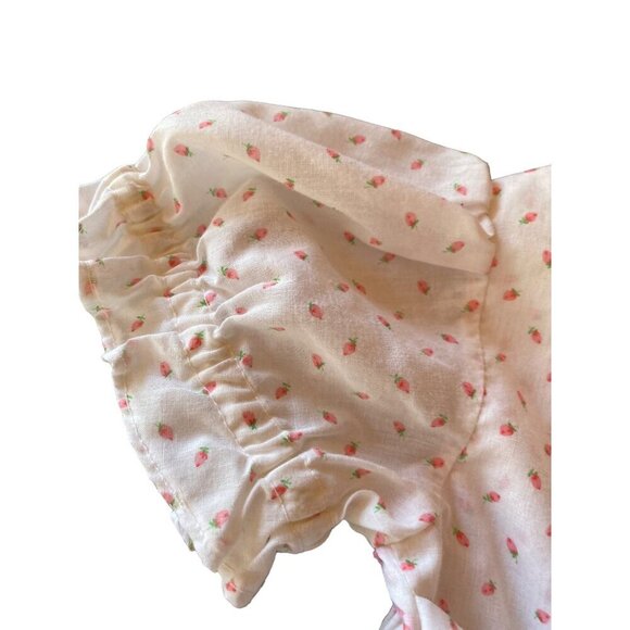 Handmade Pink Rosebud Print Smocked Girls Dress Size 3 - Picture 8 of 8